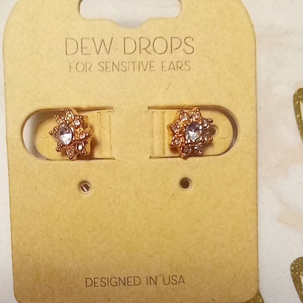 Gold and Silver Star Earrings
